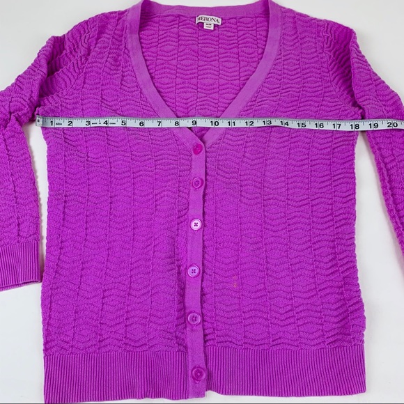 Merona PurpleCardiganSizeMM. ButtonDownVNeck - Picture 3 of 6